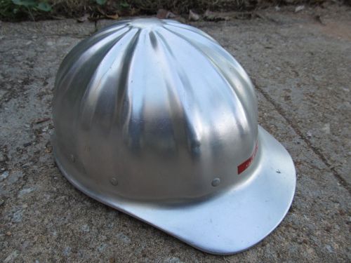 Vtg Superlite Aluminum Hard Hat Oilfeild Construction Helmet TULOMA AMOCO OIL