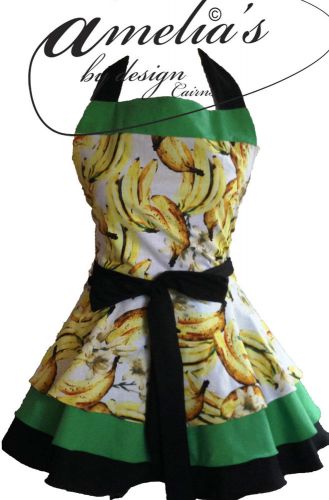 Vintage inspired retro bib apron swing rockabilly pinup audrey unique design add for sale