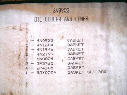 OIL COOLER AND LINES KIT // A/M NOS CAT CATERPILLAR // P/N 6V9922