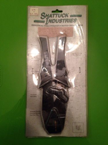 Shattuck Industrial Model 60-3008 Crimp Tool Full Cycle Ratcheted NOS