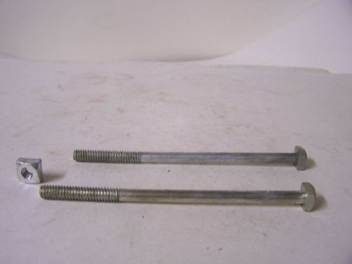 1/4-20 x 4 1/2 square head machine bolts w/square nuts  zinc plated qty. 30 for sale