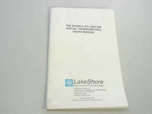 LakeShore 201 / 208 Model 201 &amp; 208 Digital Thermometer Users Manual