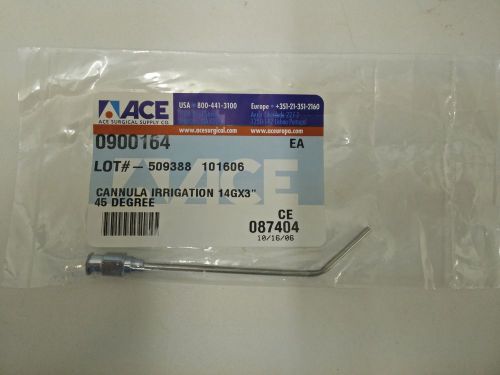 NEW Ace Surgical Irrigation Cannulas Stainless Steel 3&#034; 7.5cm #0900164