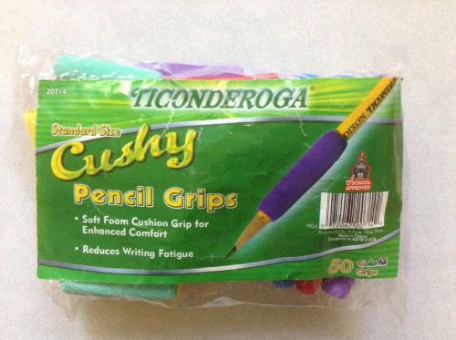 New Package Of 50 Ticonderoga Cushy Pencil Grips Standard Size