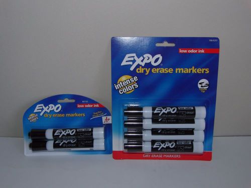 EXPO DRY ERASE MARKERS LOW ODOR CHISEL TIP BLACK 6 CT