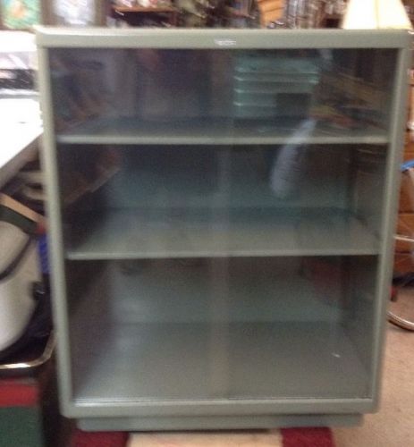 Cole Steel Industrial Aged idling Shelf Or Cabinet With Glass Doors
