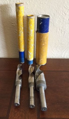 Lot Of 3 Morse HS Drill Bit Sizes Two Of 3/4 One 1-1/8