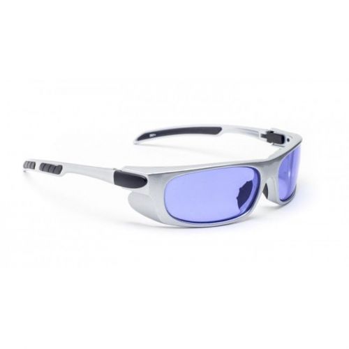 Polycarbonate Sodium Flare Glass Working Spectacles in Silver Safety Wrap -