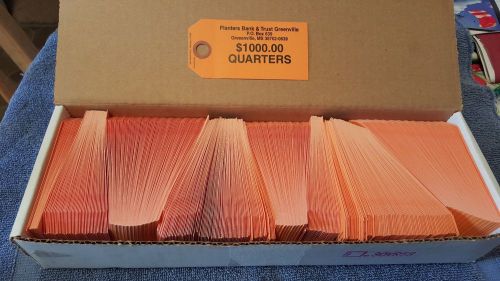 BANKING INSTITUTION COIN TAGS FOR QUARTERS &amp; NICKELS - 500 EACH