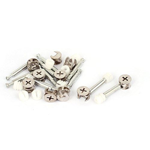 uxcell? Furniture Connectors Cam Fittings w Dowels w Pre-inserted Nuts 10 Sets
