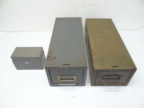 Lot Industrial Sliding Drawer Steelmaster Art Steel Green Gray 3x5 File Cabinets