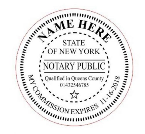 For NEW YORK ROUND NOTARY SELF INKING RUBBER STAMP