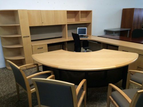 Rci-014 - maple - 9.5 x 8.5 haworth vancouver series desks for sale