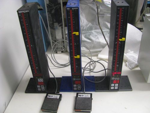 Lot of 3 Electronic Digital Column Gages Standard/ B&amp;S E8-5000 Mercer FH47
