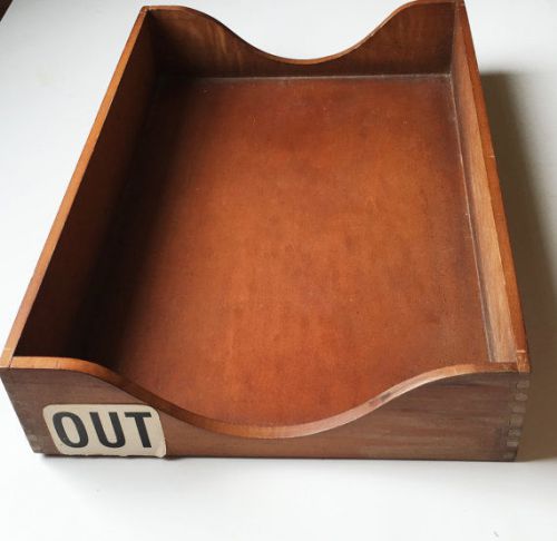 Vintage Desk Organizer Wood Outbox Vintage Desk Tray Wooden Desk Organizer