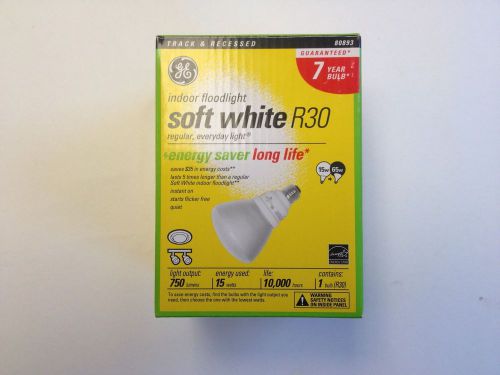 General Electric Indoor Floodlight Soft White R30 Energy Saver Long Life NEWNBOX