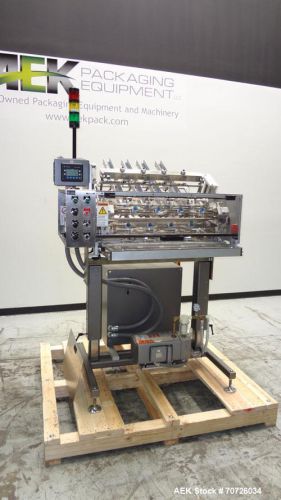 Used- MGS Model RPP 424DB 4 Head Rotary Pick &amp; Place Feeder. Machine is capable