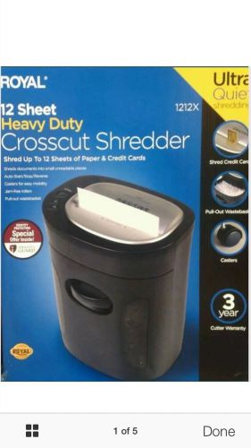 Royal Ultra Quiet 1212X 12 Sheet Heavy Duty Crosscut Shredder New In Box