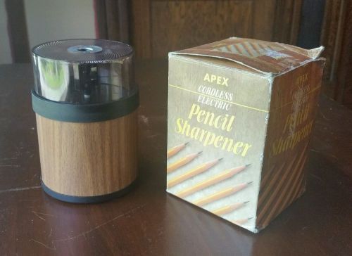 Vintage, Never Used Apex Cordless Electric Pencil Sharpener Battery Operated VTG