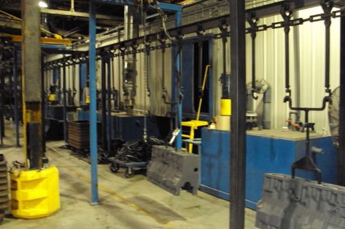 Complete Powder Coating System 5-Stage SS Washer, 4&#039; x 6&#039; Part Opening, Nordson