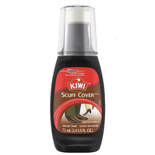 KIWI Liquid Shoe Scuff Cover, Brown 2.4 oz (Pack of 5)