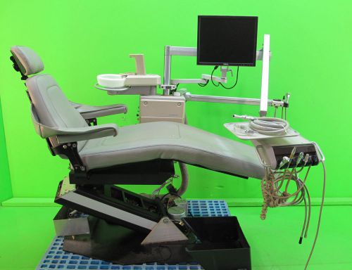 Adec 1005 dental chair excellence unit &amp; 17&#034; monitor *as-is for parts* for sale
