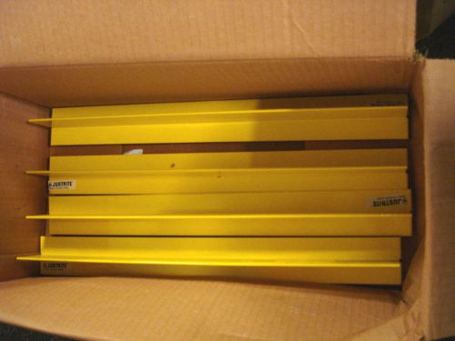 JUSTRITE Shelf Divider Set Steel 2-1/32&#034; W x 18-11/64&#034; x 2&#034; Yellow, 29990|NI3|RL