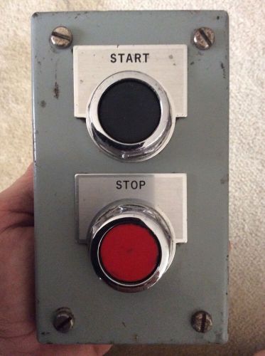 Furnas Start Stop push button switch and cover plate