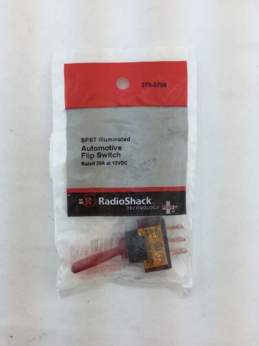 Radioshack SPST IIIuminated Automotive Flip Switch Red