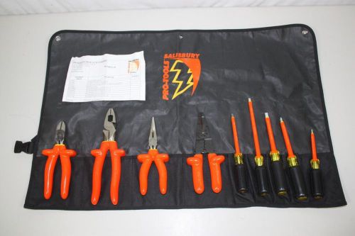 Salisbury 9 Piece Tool Kit Set Basic Electrician Insulated With Pouch TK9