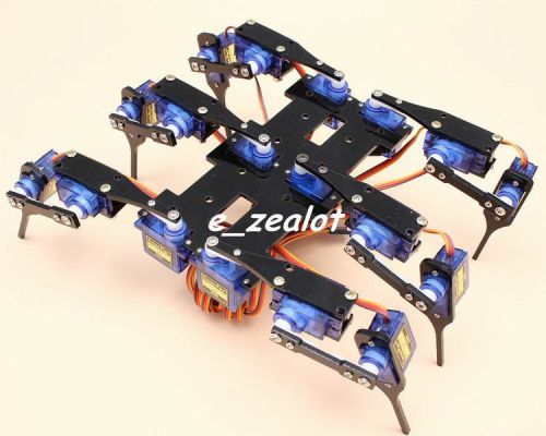 6 Legs 18 DOF Perfect Black Spider Robot 18pcs SG90 Servo Motor