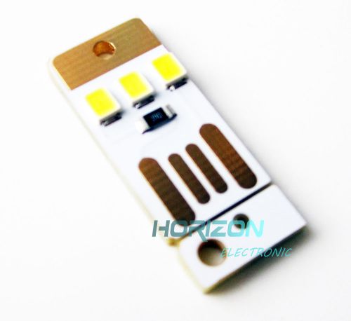 10pcs Mini LED Night Light Pocket Card Lamp Led Keychain Portable USB White M36
