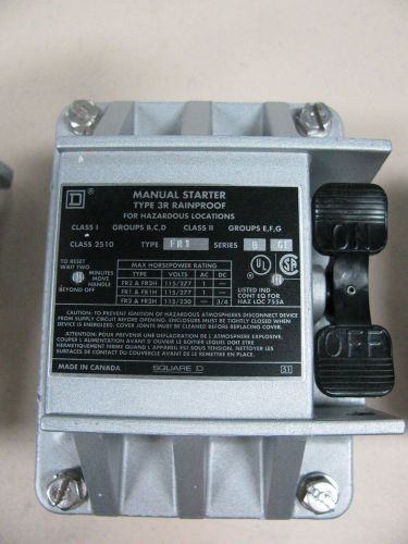 New square d manual starter  type 3 rainproof no.2510fr1 for sale