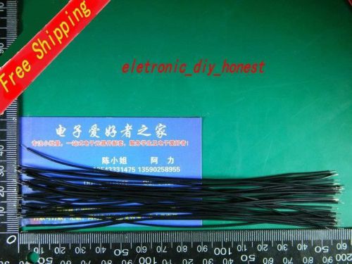 30pcs Black double tinning line length 140mm electronic cable diameter 1mm#E703