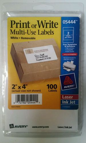 Avery Multi Use Removable ID Labels 100 Pack White - Brand New Item