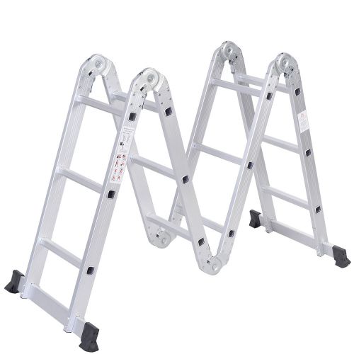 NB 12.5FT Multi Purpose Step Platform Folding Scaffold EN131 330LB  Ladder