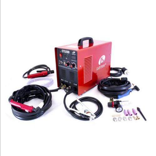 Lotos ct520d 3-in-1 50a plasma cutter 200a tig/stick welder combo new! for sale