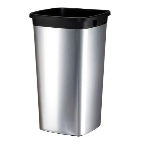Iris Square Metallic Bin 60L (CASE/4) Vileda Professional Waste Management Trash