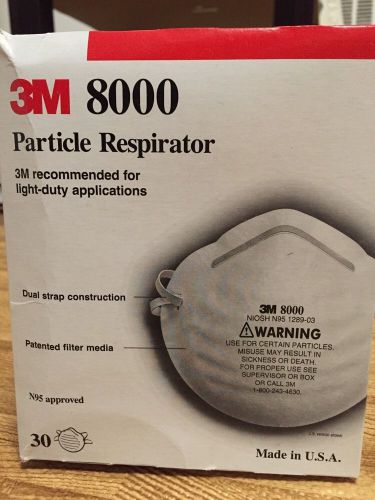 3M 8000 Particle Respirator 30 Packs Recommended For Light Duty Applications