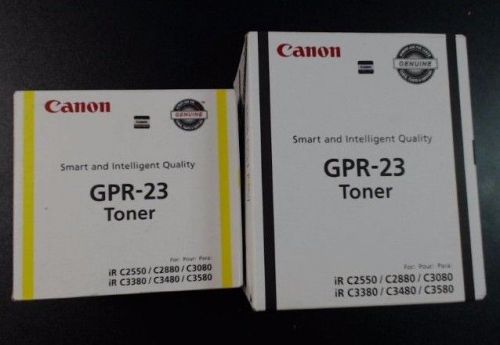 OEM Genuine Canon GPR-23 Yellow/Black Toner Lot of 2 +