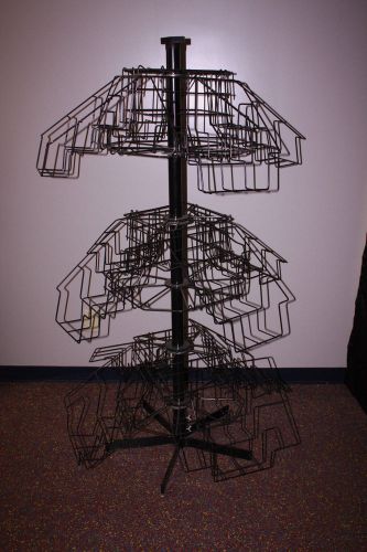 Black Wire Spinning Rack for Records, Magazines, Etc