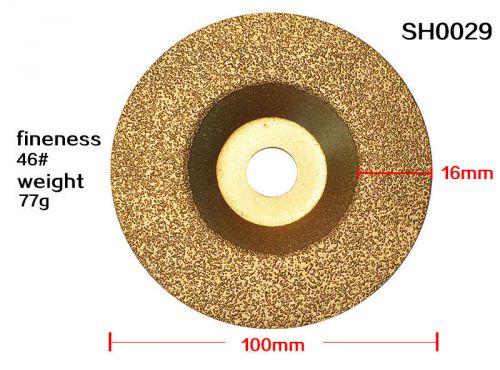 46# Coarse 4&#034; Golden Grinding Disc Wheel for Angle Grinder Tool Diamond Brazed