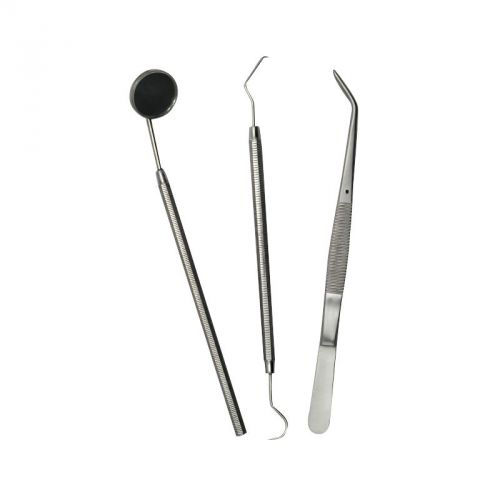 Basic dental instruments set mirror explorer plier stainless steel new for sale