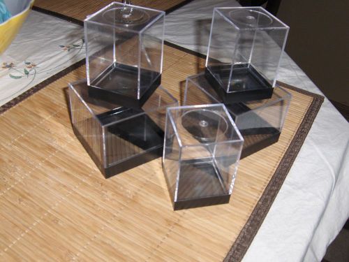 Lot Of 5 Clear Plastic-Acrylic Display Storage Box/Case Tap