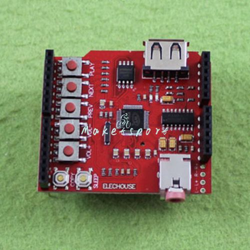 USB-SD MP3 Shield With 64Mbit Flash And Audio Amplifier For Arduino Compatible