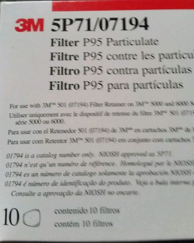 3M 5P71PB1 6000 Series Particulate Filter P95, 10-Pack, New, Free Shipping