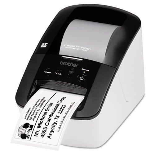 3 Brother QL-700 Professional Label Printers, 75 Lines/Minute, 5w x 8-7/8d x 6h