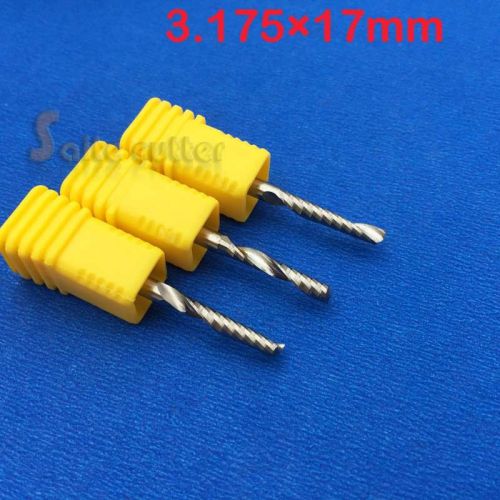5pcs hq single flute spiral cnc router bits end milling tool 1/8&#039;&#039;  3.175 x17mm for sale