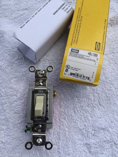 NEW HUBBELL HBL1385I SWITCH 20 Amp 120-277 SPDT Toggle, 3 position, HBL 1385I