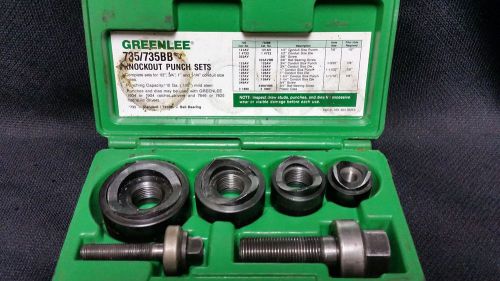 Greenlee 735BB Knockout Punch Set 1/2&#034; - 1-1/4&#034; in Plastic Case FAST DELIVERY